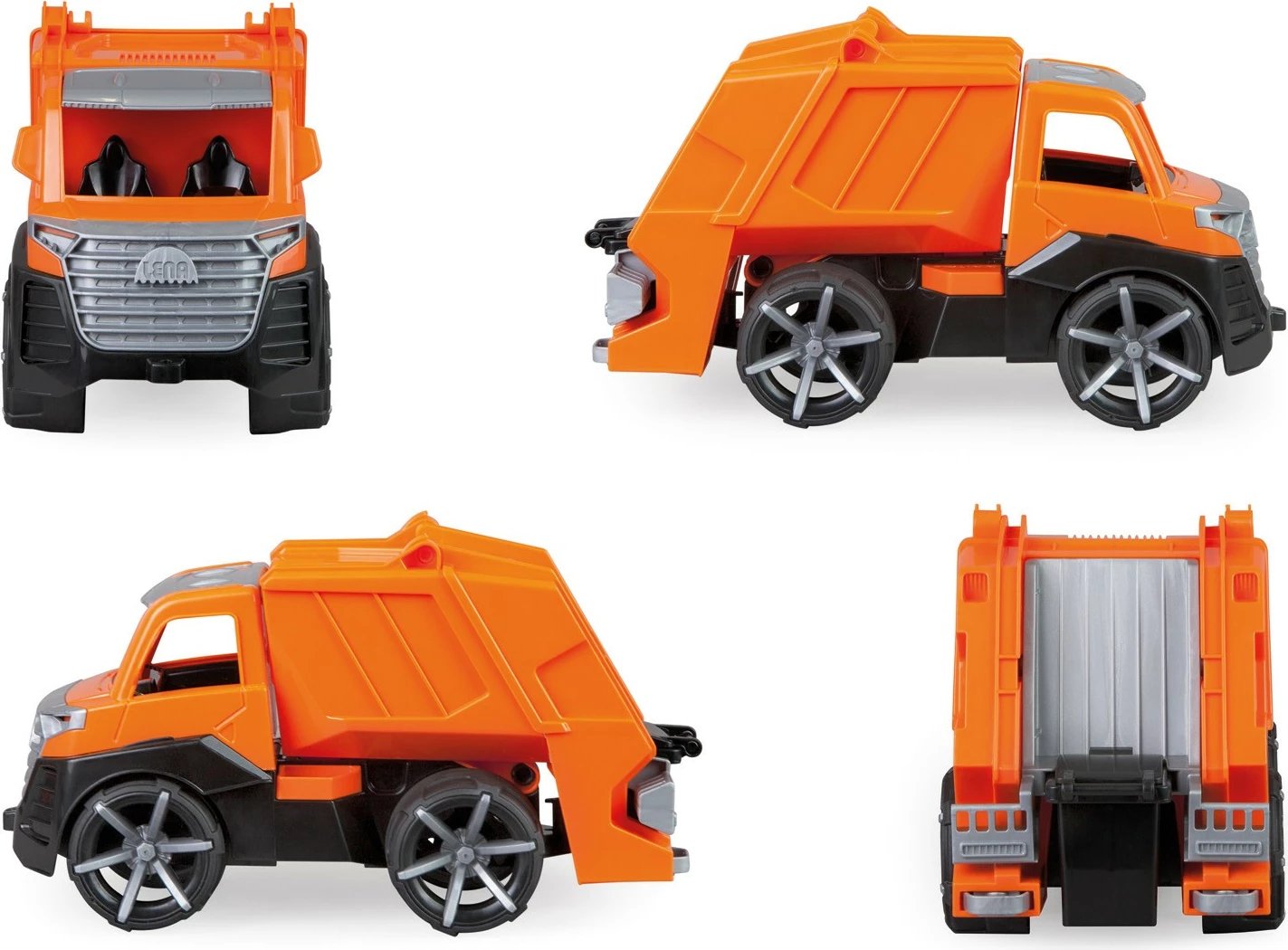 Kamion lodër Lena Truxx2, plastikë, portokalli, me figurë Kamion lodër Lena Truxx2, plastikë, portokalli, me figurë