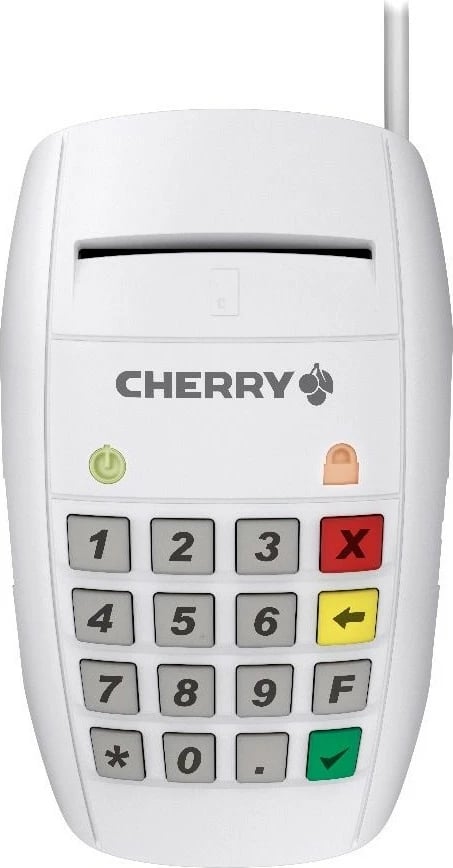 Lexues i mençur i qasjes Cherry ST-2100, lexues çipi/kartë, ngjyrë e bardhë