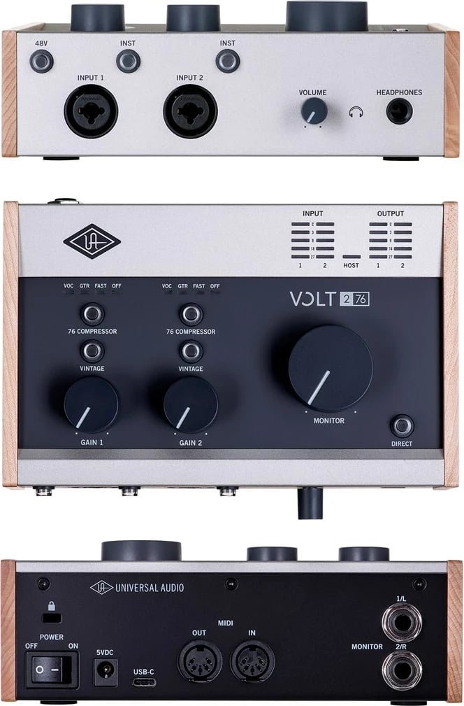 Audio interface Universal Audio VOLT 276, USB, Ngjyrë druri