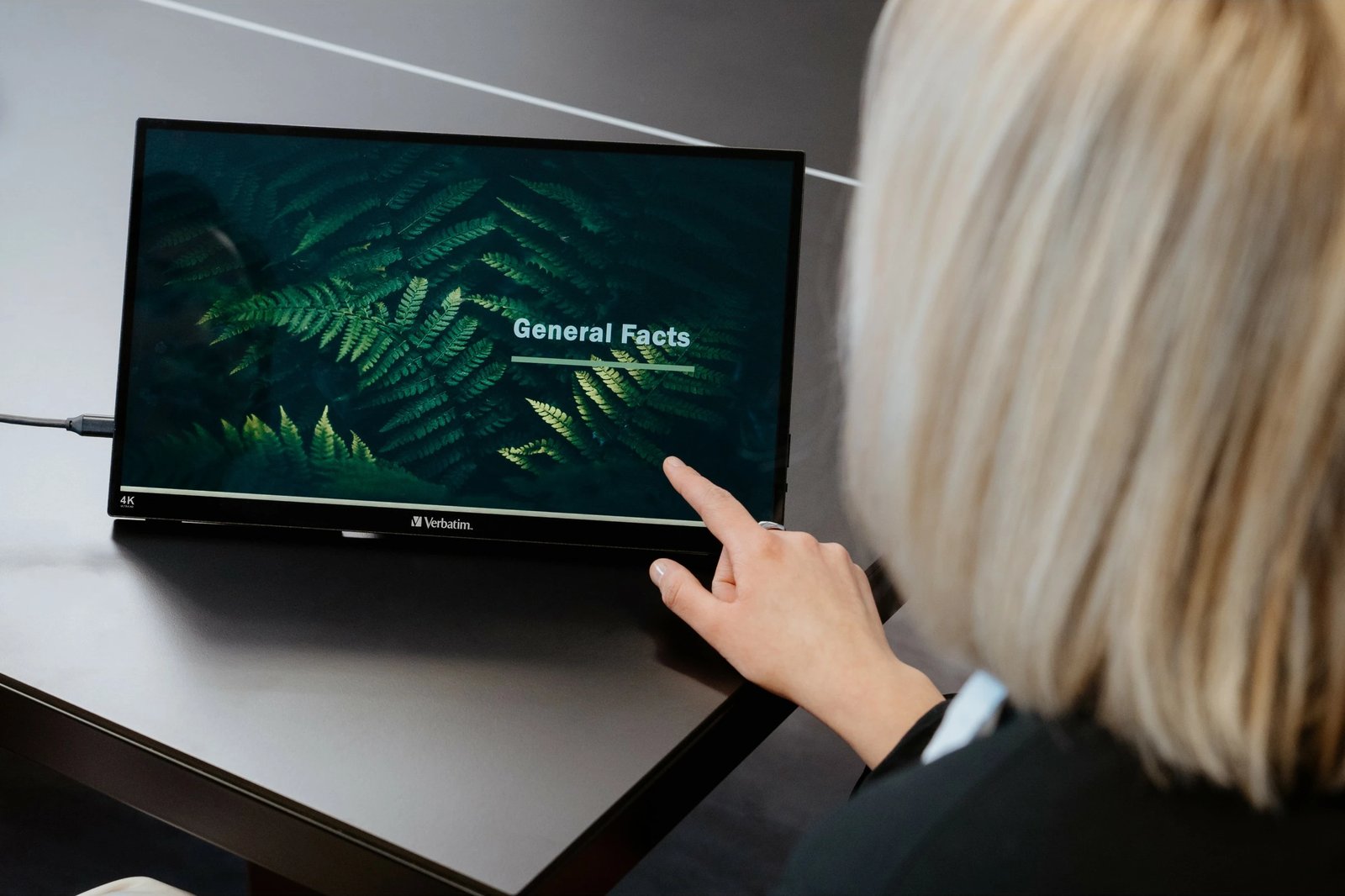 Monitor portativ touchscreen Verbatim 15.6 inch 4K Ultra HD, USB-C, HDMI, i zi