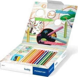 Set lapsa me ngjyra STAEDTLER Noris buddy 140, 6 copa, multikolor, me mprehëse