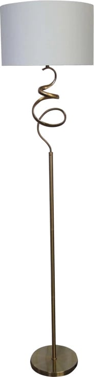 Llambë dyshemeje Quanfy Inart E27, ari, alumini-krem, D40x180cm