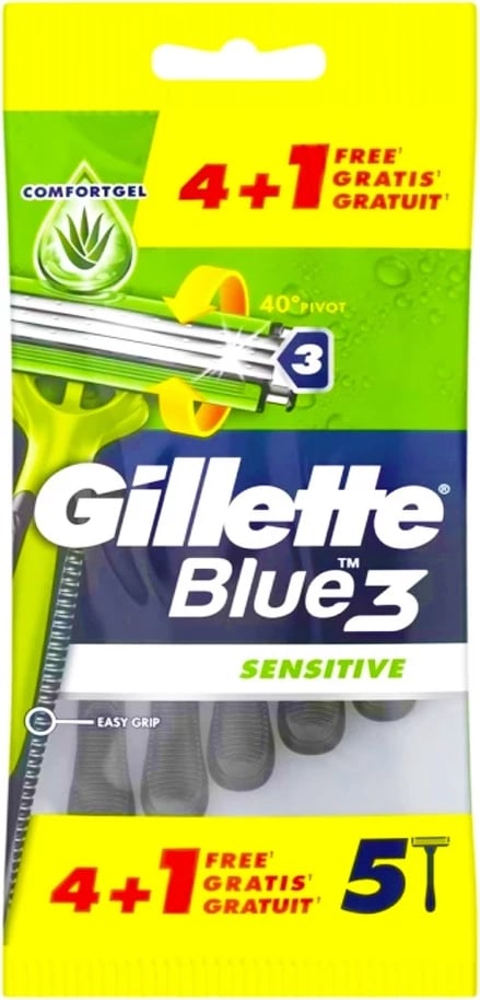 Rroje për meshkuj Gillette Blue3 Sensitive, 5 copë