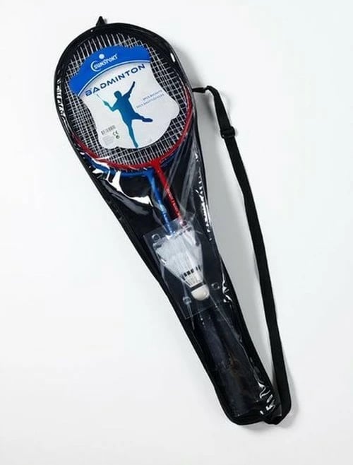 Set badminton Tactic 514-010, 2 raketa dhe 2 lotka, shumëngjyrëshe