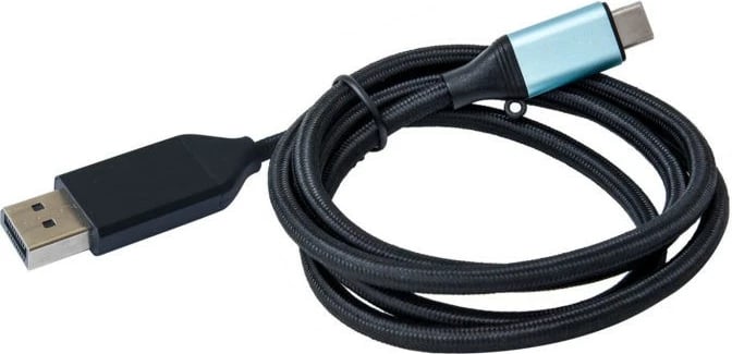 Adapter kabllo USB-C 3.1 në DisplayPort i-tec C31CBLDP60HZ, 150cm, 4K/60Hz, zi/blu