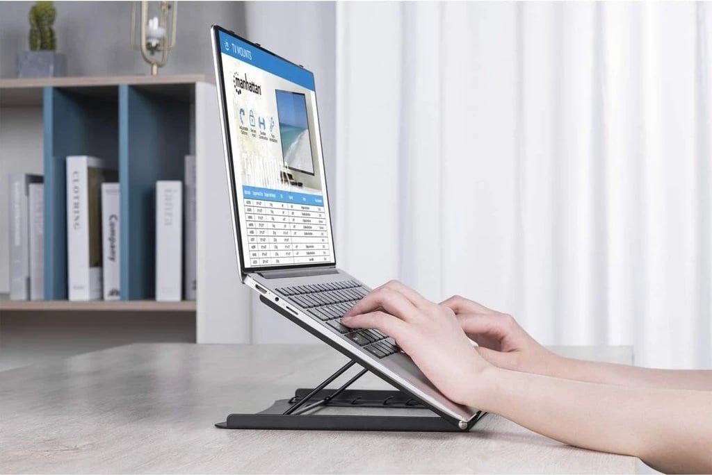 Mbajtëse për laptop Manhattan, 15.6", 5x pozicione, e zezë