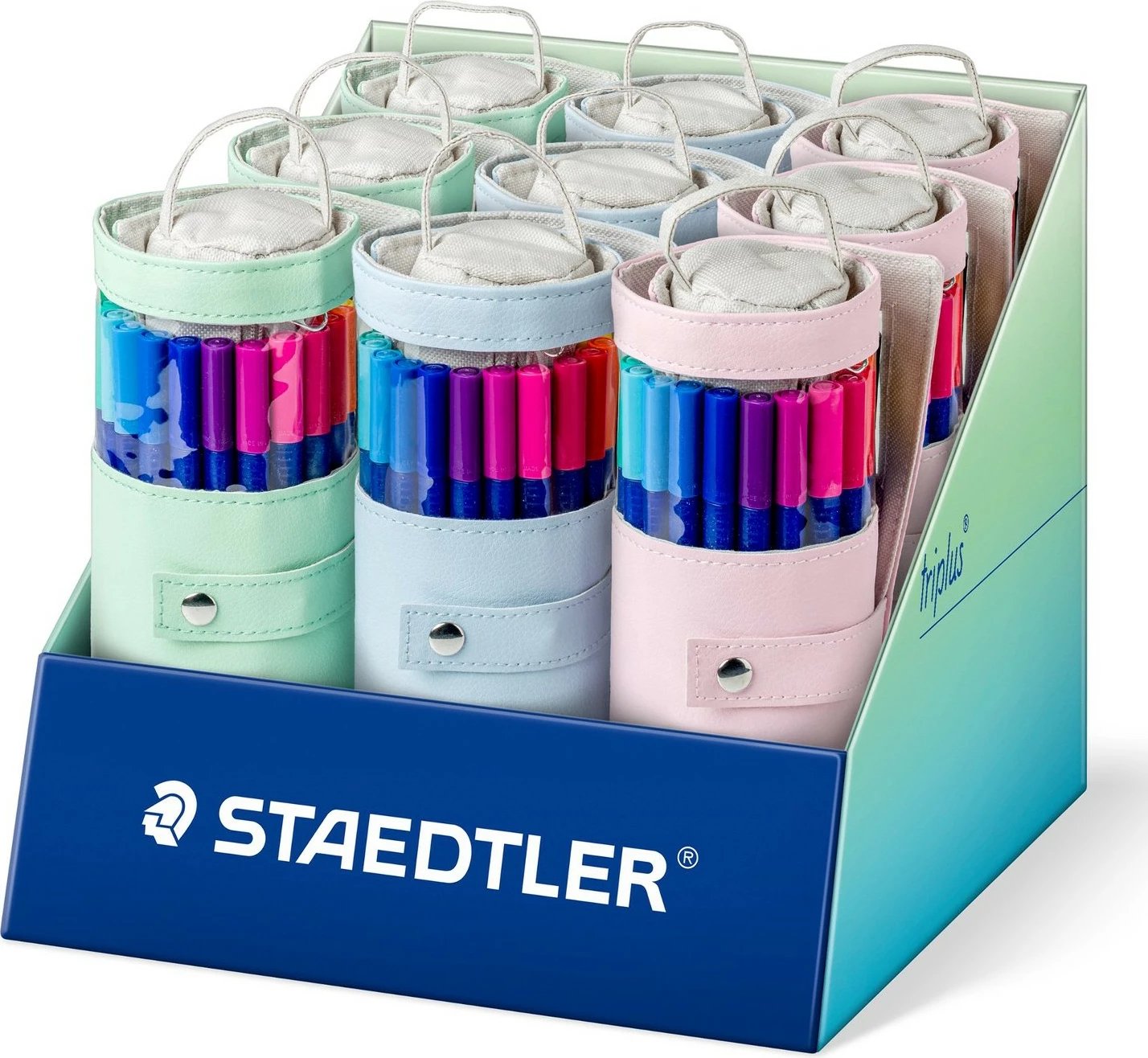 Set lapsa ngjyrosës STAEDTLER triplus color 323, 20 ngjyra, fibre, 1 mm, trekëndësh, me mbështjellës