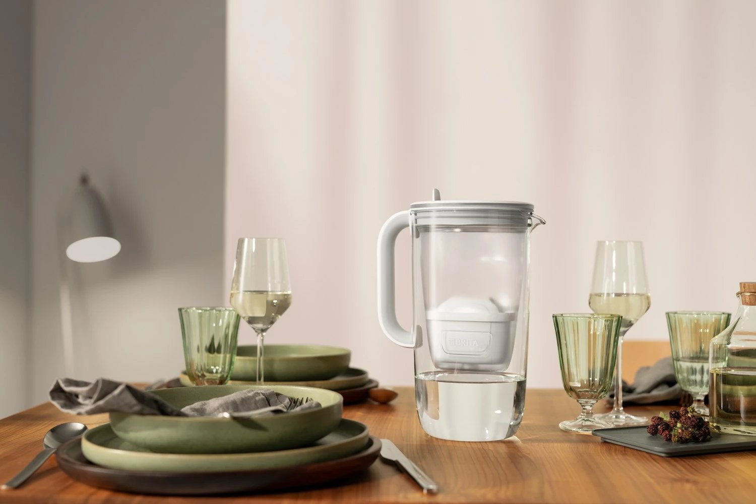 Ibrik filtruese uji BRITA Glass me filtër Maxtra Pro PP, 2.5L, Transparent/Gri