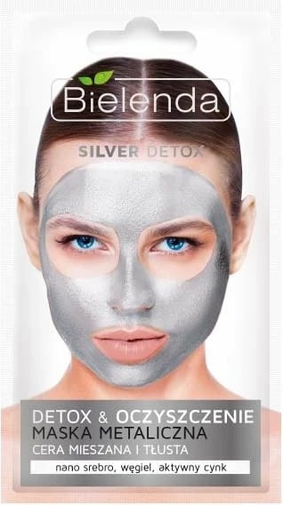 Maskë për fytyrë për femra Bielenda Silver Detox Metal Mask 8g