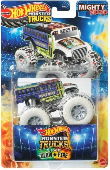 makinë lodër monster truck, Hot Wheels, JCH47, Monster Trucks Live 2025, metal/plastikë, pa bateri, ngjyrë dekorative