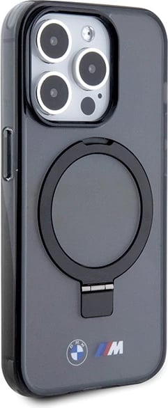 Mbështjellës BMW Ring Stand M Collection MagSafe për iPhone 15 Pro, i zi