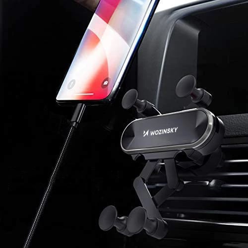 Mbajtës graviteti për celular Wozinsky WCH-05 për grilë ventilimi, zi