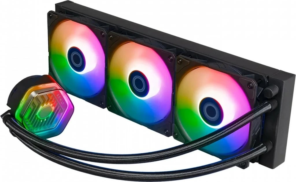 Kasë ftohëse me lëng Cooler Master MasterLiquid 360 Atmos, ARGB, 3x120mm, e bardhë