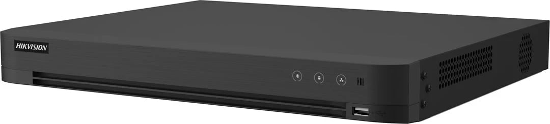 DVR Hikvision Pro Series 16-kanalësh, 5 MP, 1U, H.265 AcuSense, i zi