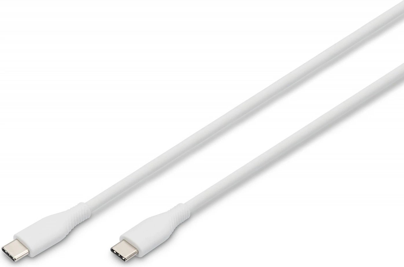 Kabllo silikoni Digitus AK-300341-010-W, USB-C në USB-C, 1m, Bardhë