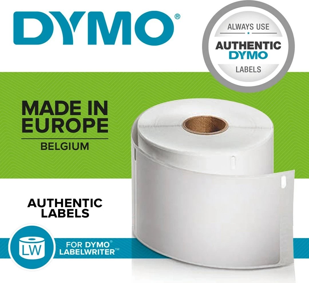 Etiketa vetëngjitëse DYMO, S0722540, 32 x 57 mm, të bardha