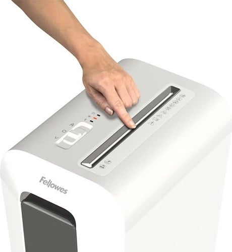 Shredder Fellowes LX65, particle-cut, 22L, i bardhë