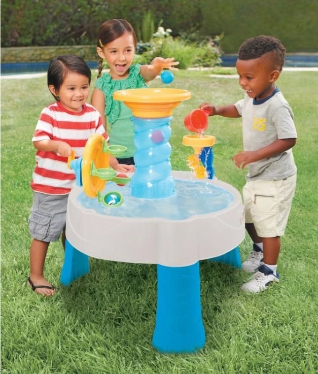 Tavolinë loje me ujë Little Tikes Water Table Sandbox Spiral Fountain, shumëngjyrëshe