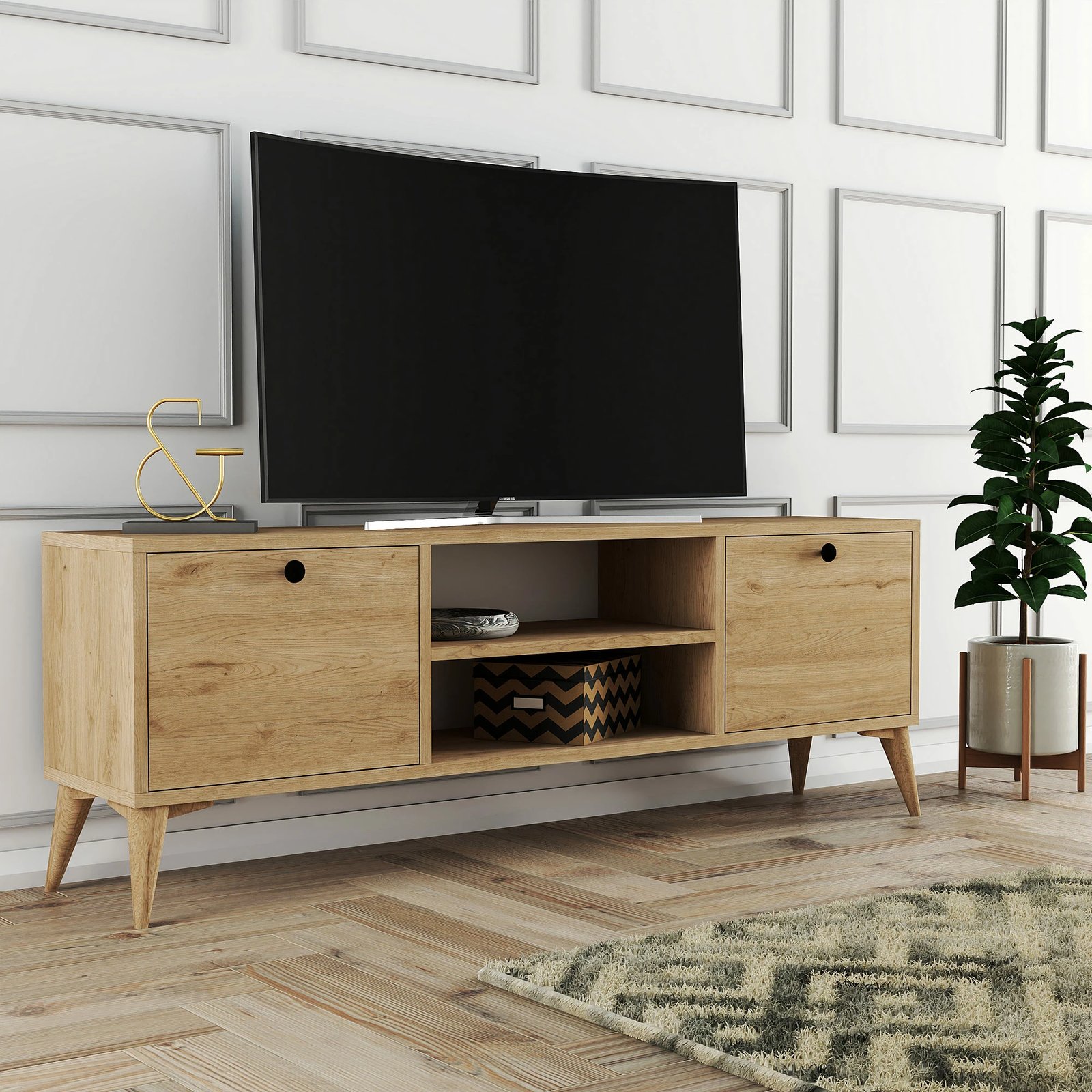 Komodë TV Hanah Home Dolce 1122, ngjyrë lisi