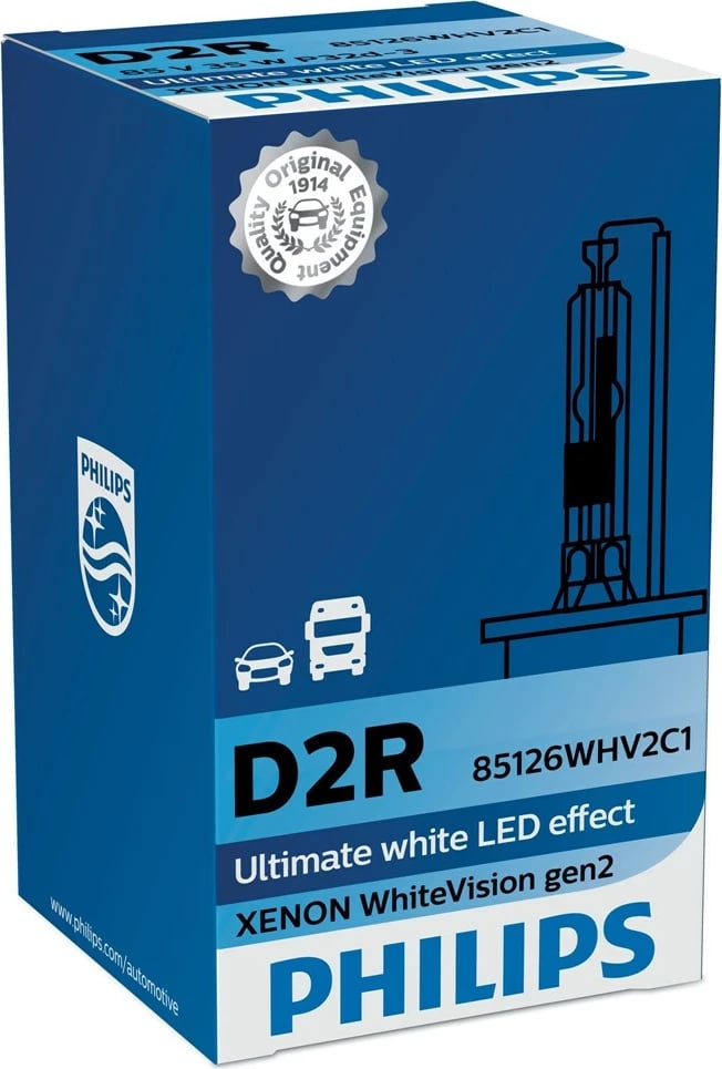 Dritë kokauli Philips WhiteVision Xenon gen2, 85126WHV2C1, Bardhë