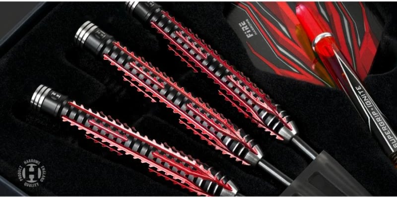 Shigjeta darts Harrows unisex, të zeza të kuqe