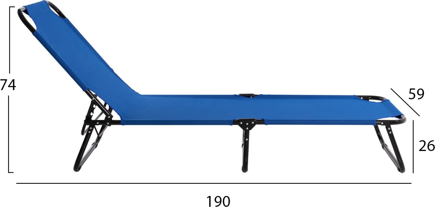 Shezlong për plazh FH5278, i kaltër