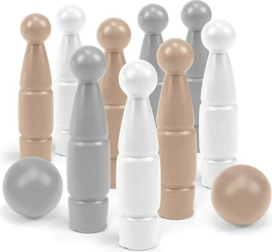 Set bowling Wader Biscuit Cloud, 9 krëglla, 2 topa, bezhë/gri/e bardhë