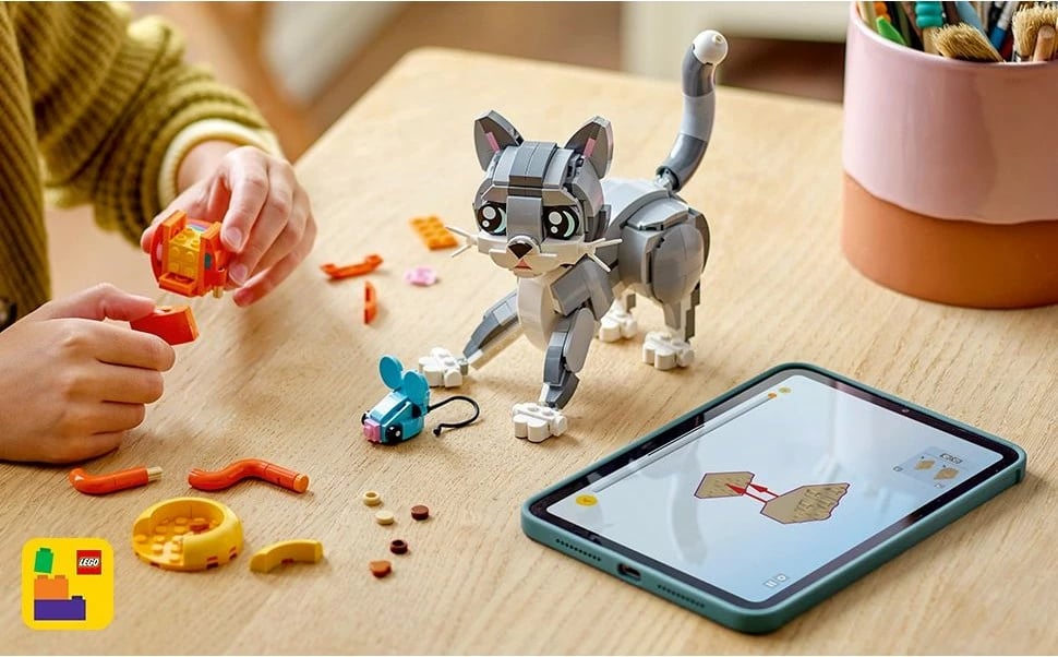 Set ndërtimi LEGO Creator Graue Katze 31163, multikolor