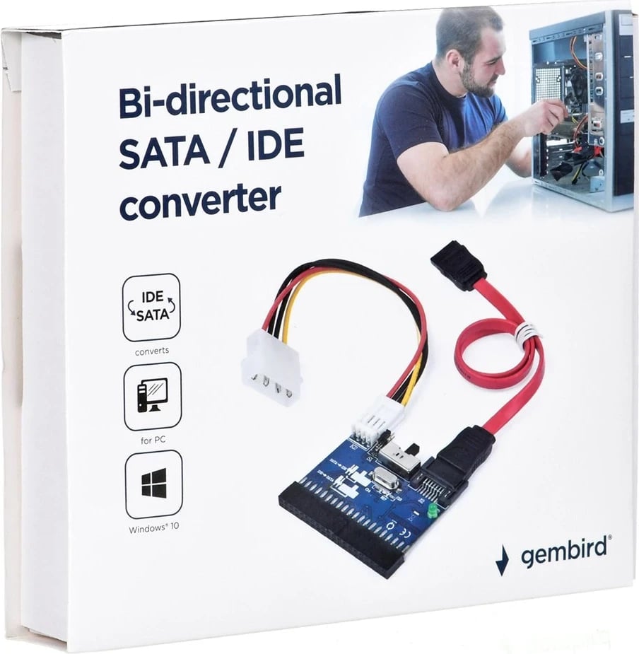 Konvertues/përshtatës i kartave SATA/IDEGembird Bi-directional 