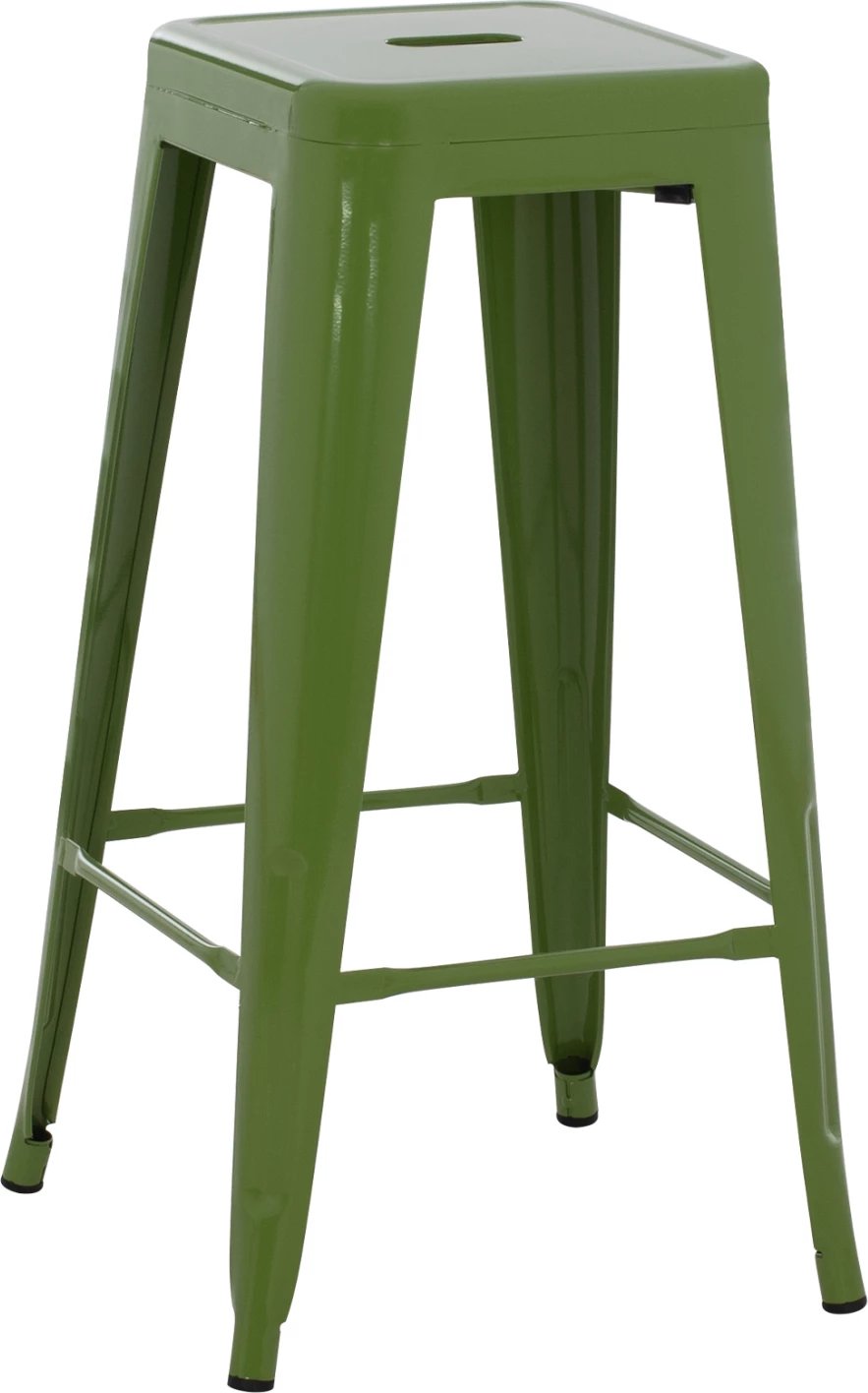 Karrige për bar metalike Melita, ngjyrë ulliri e lehtë, FH8642.13, 43x43x78 cm