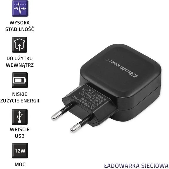 Karikues Qoltec 50186, 17W, 5V, 3.4A, 2xUSB