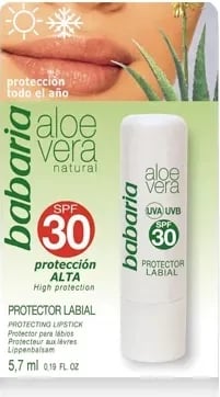 Mbrojtës për buzë Babaria SPF 30, 5.7g