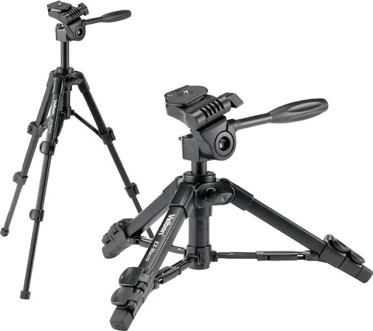 Tripod Velbon E61PVE301741 për kamera digjitale/filmike, 3 këmbë, E zezë