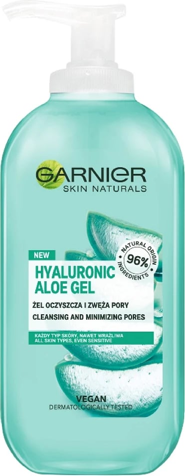 Xhel pastrues fytyre Garnier Hyaluronic Aloe Gel për femra, 200ml