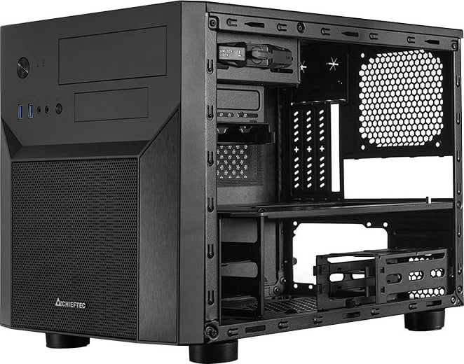 Kasë Chieftec CI-02B-OP Mesh Series, Cube, Micro ATX/Mini ITX, e zezë
