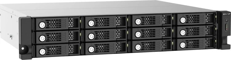 Kasë QNAP TL-R1220SEP-RP, 12 vende, rackmount 2U, SAS/SATA, e zezë/gri