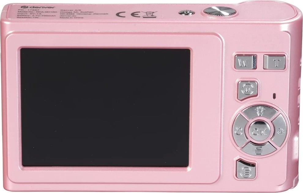Kamerë kompakte Denver DCA-4811RO, 48 MP, CMOS, Roze