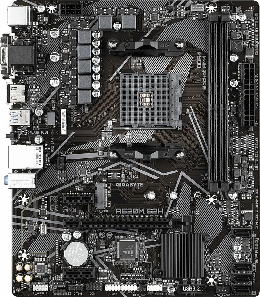 Pllakë amë Gigabyte A520M S2H, Socket AM4, DDR4, PCIe 3.0, HDMI