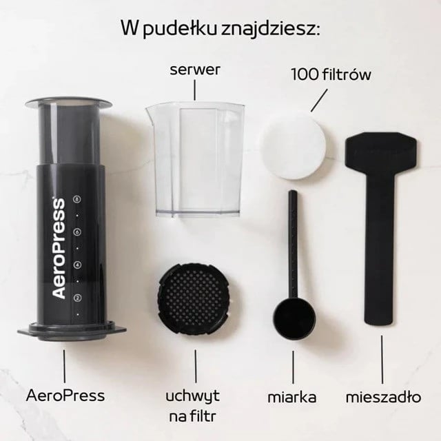 Aparat kafeje manual AeroPress XL, transparent