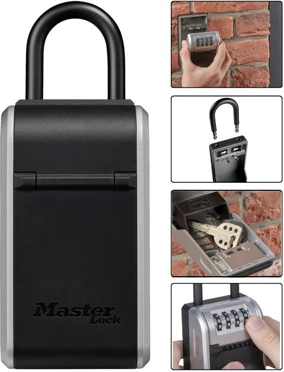 Kasafortë çelësash Master Lock 3ZM115, kombinim mekanik, zezë
