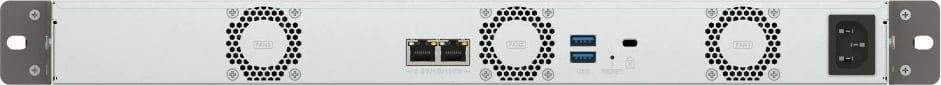 NAS QNAP TS-433eU, 4 slote, 4 GB RAM, Rack 1U, Pa disqe, Dy porta 2.5GbE, Zi