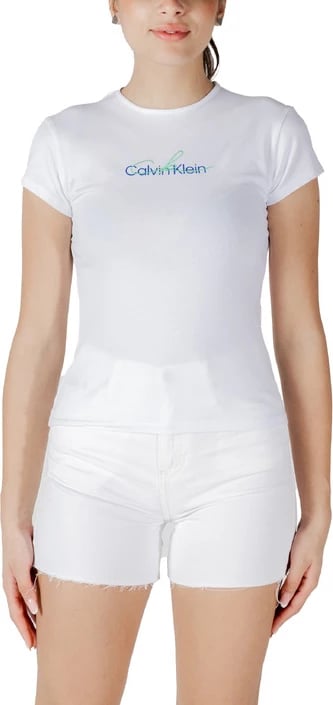 Maicë Calvin Klein Jeans për femra, të bardhë