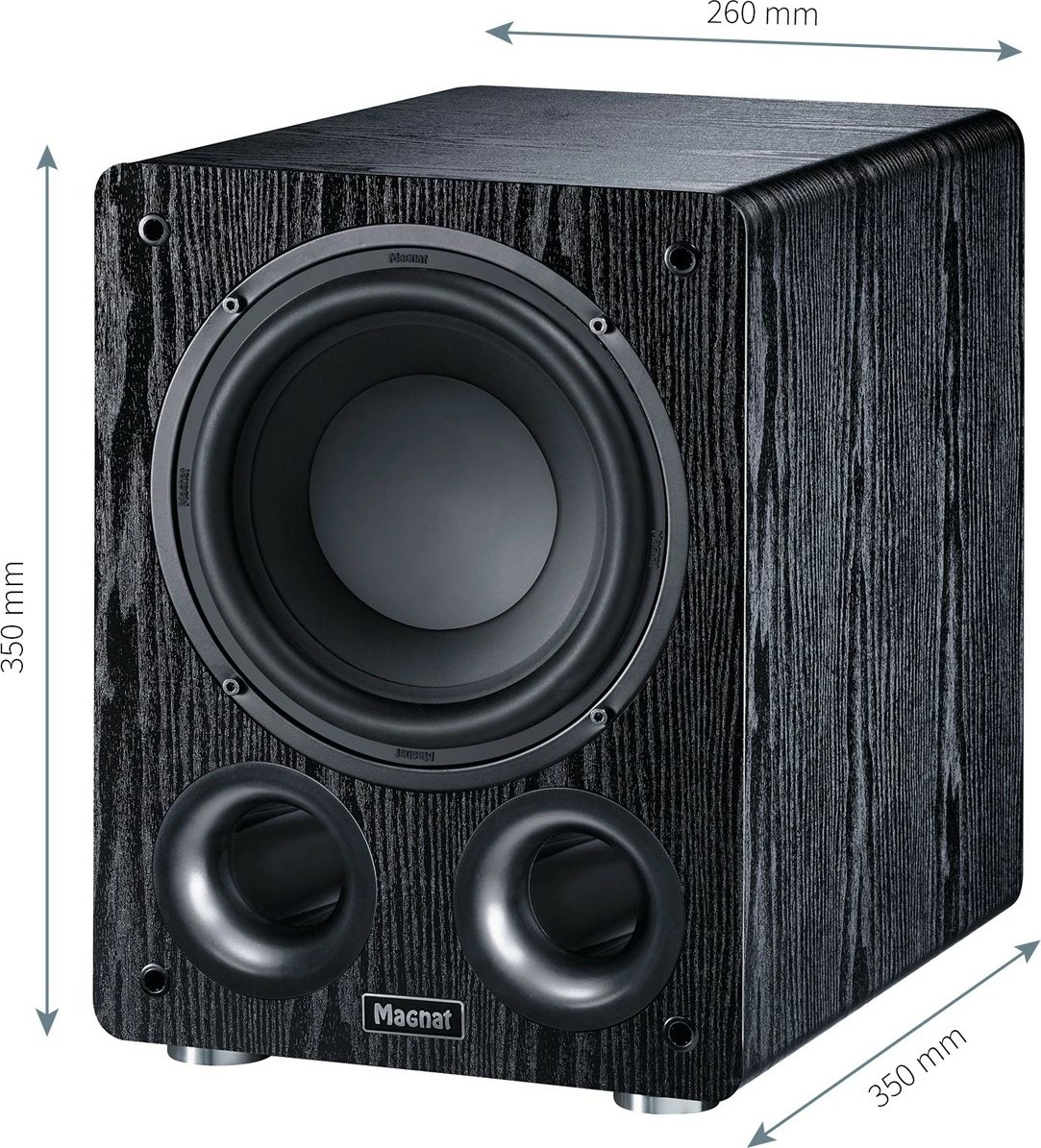 Subwoofer Magnat Alpha RS 8 8" 160 W aktiv bass-refleks, e zezë