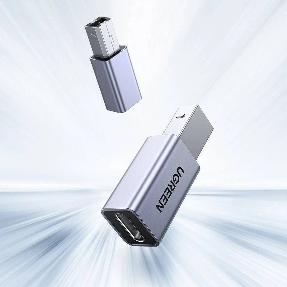 Adapter UGREEN USB Type-C në USB Type-B, 20120, Gri