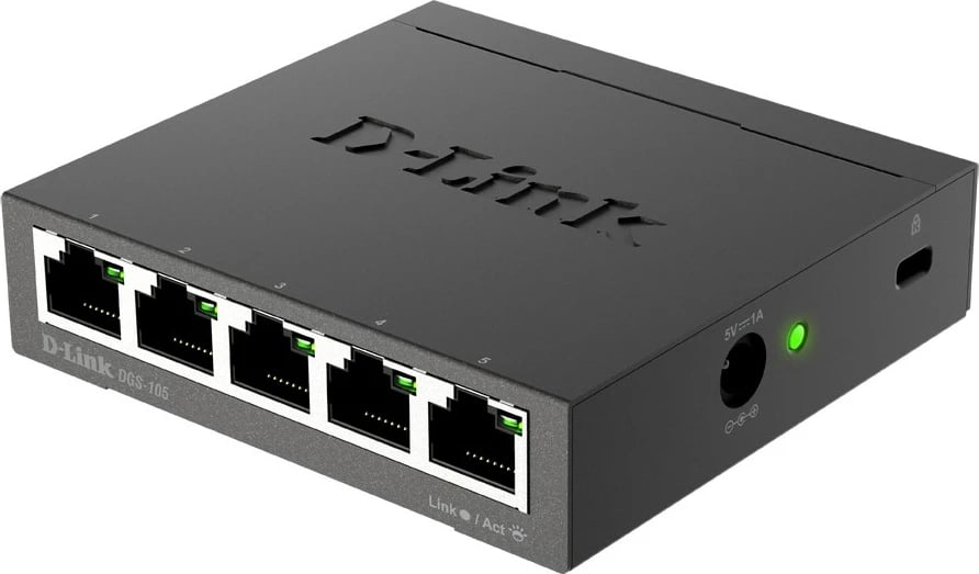 Switch D-Link DGS-105, 5 porte Gigabit Ethernet, i zi