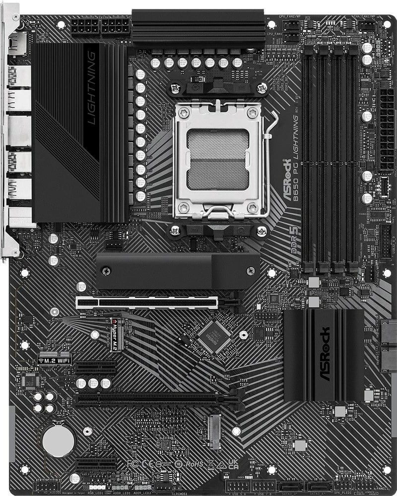 Pllakë amë ASRock B650 PG LIGHTNING, Socket AM5, DDR5, ATX