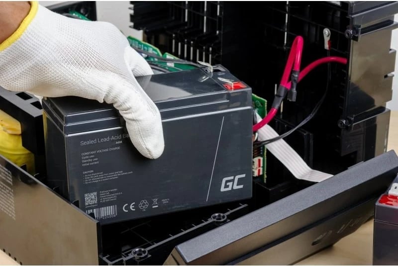 Bateri veture Green Cell AGM51, 17 Ah, 12 V, e zezë