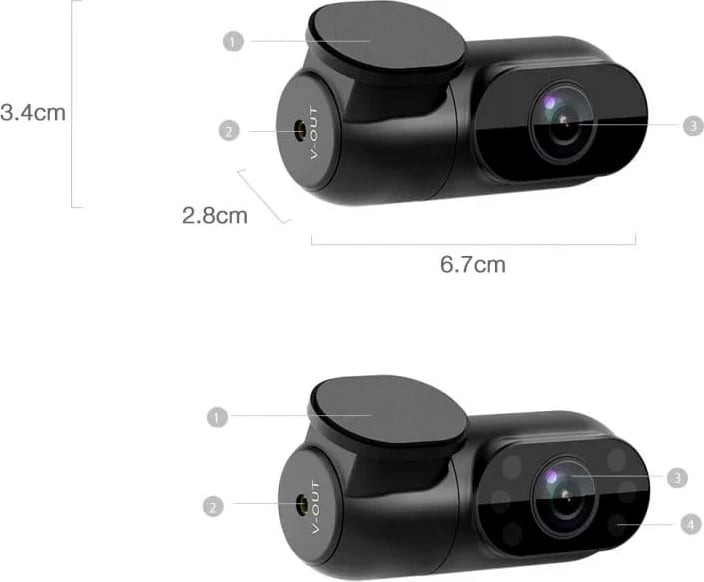 Video regjistrues VIOFO A139 PRO 3CH, GPS, WiFi, i zi
