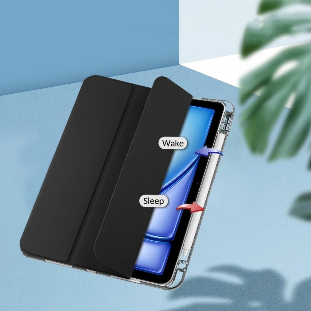 Mbështjellës Tech-Protect SC Pen Hybrid për iPad Air 13" 2024, Transparent/Zi