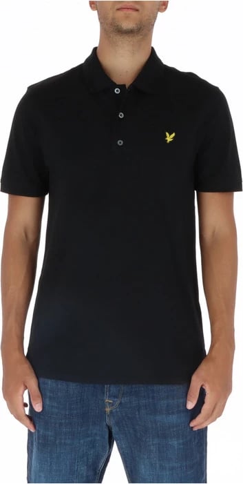 Maicë polo për meshkuj Lyle & Scott, e zezë